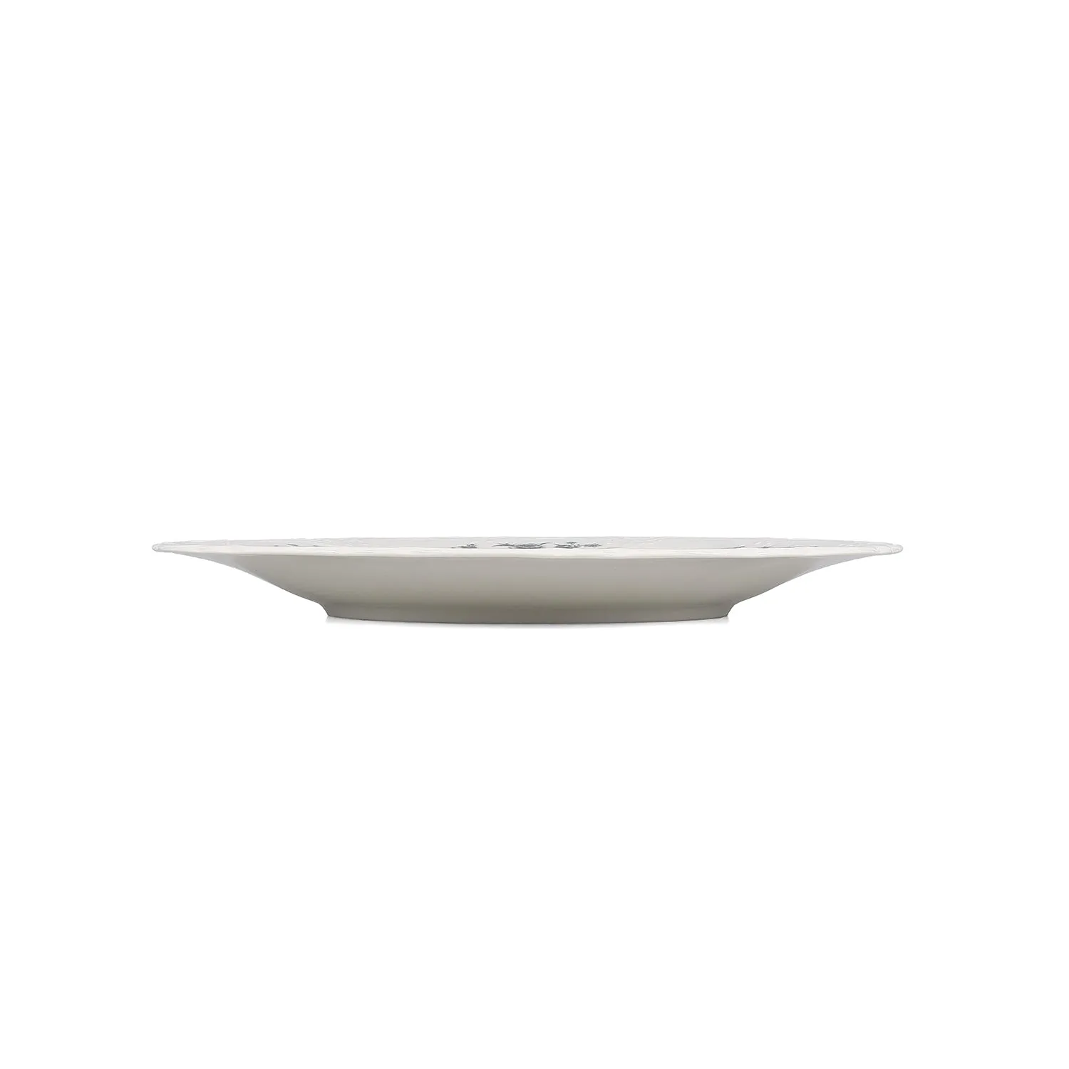BonBistro Retro plat bord 32 cm black flower 2 stuks