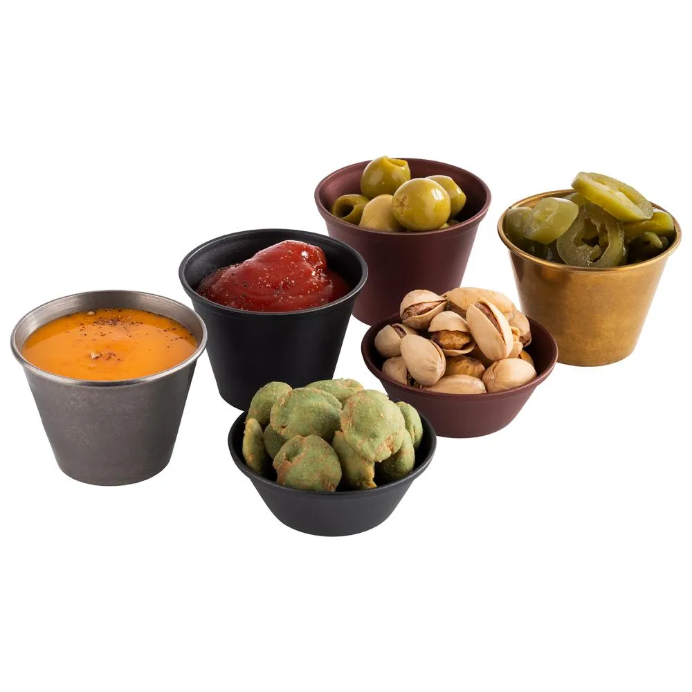 APS Dipschaaltje grijs zwart rvs 6 stuks saus