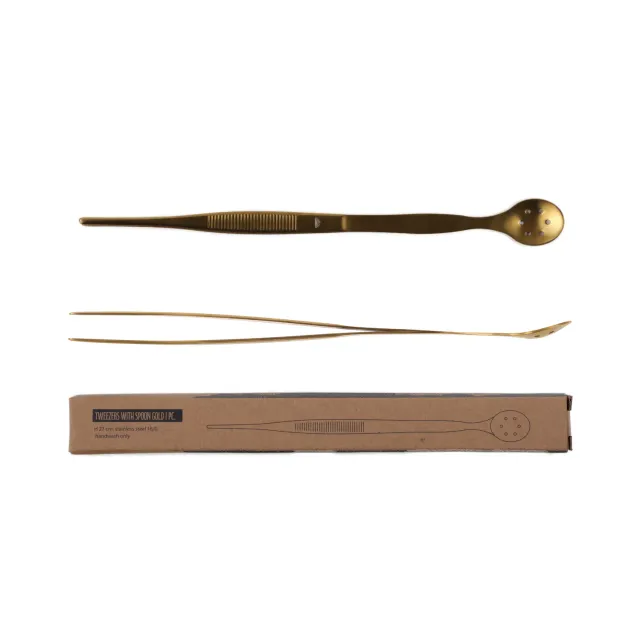 Ginza Pincet met Lepel 27 cm Goud RVS