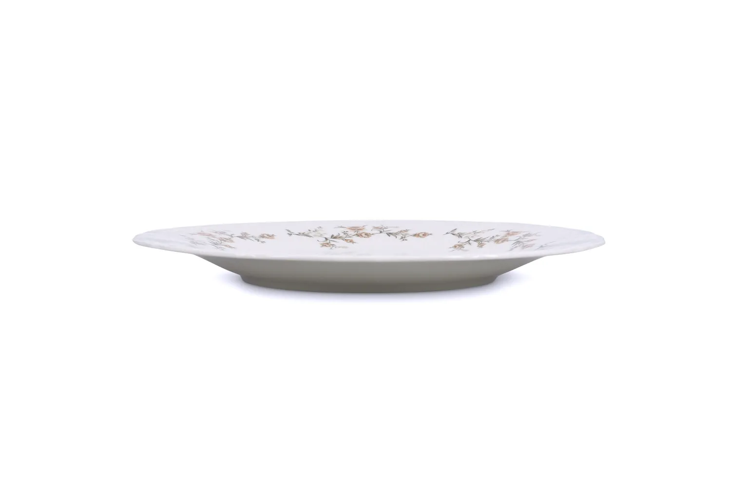 BonBistro Retro plat bord 32 cm brown flower set 2