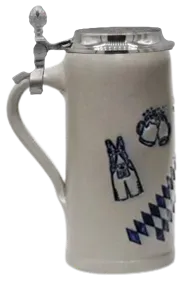 Artina Rautenkrug Regensburg bierpul 0,5 L met deksel tin