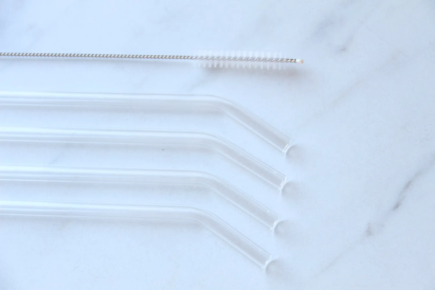 Happy Straw Clear glazen rietjes 4 stuks transparant