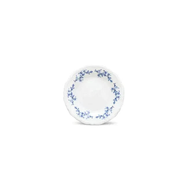 BonBistro Retro plat bord 16 cm blue flower 6 stuks