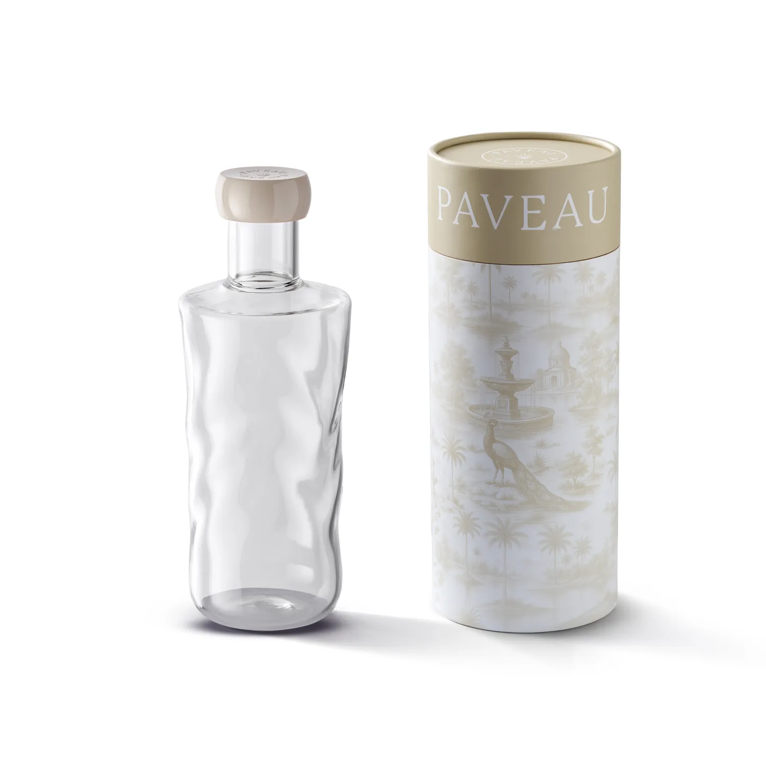 Paveau Swirl Wave fles 1,25 L borosilicaatglas
